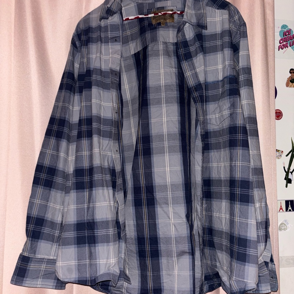 Blue Boyfriend Plaid